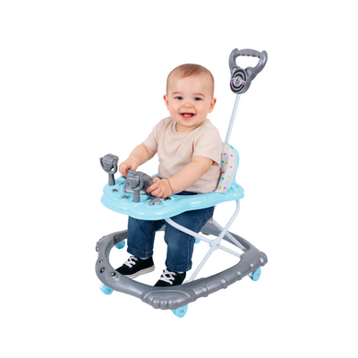 Keppz Baby Walker with Push Handle & Play Tray  Comfortable, Safe & Fun Learning Walker. - Keppz