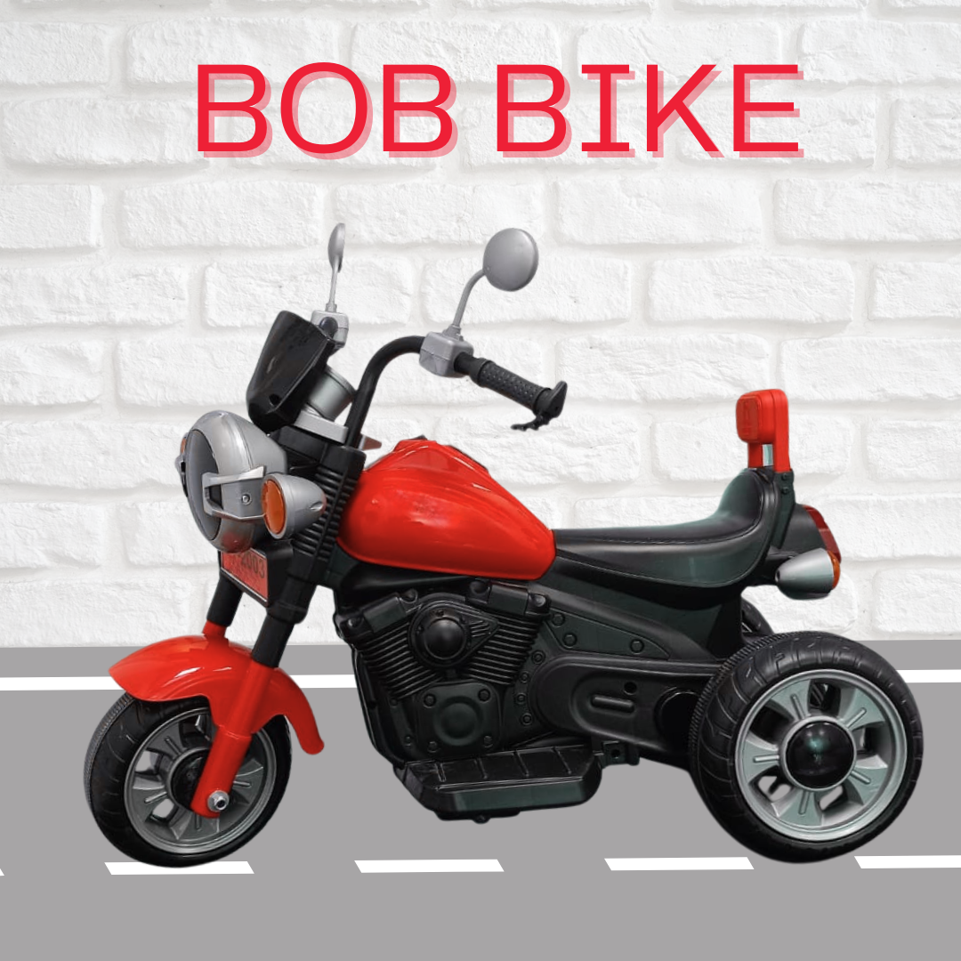 Keppz Electric Cartoon Ride-On Bike Red – Kids Toy with Music & Lights