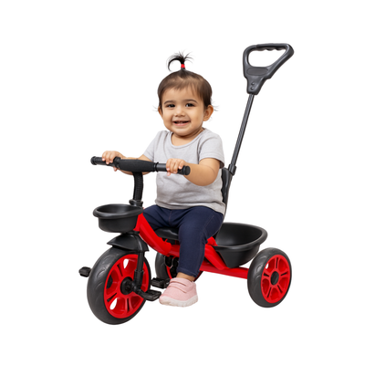Keppz Lightweight Baby Tricycle with Push Handle and Storage Basket. - Keppz