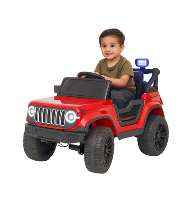 Keppz Electric Ride-On Jeep with LED Lights, Music & Parental Remote
