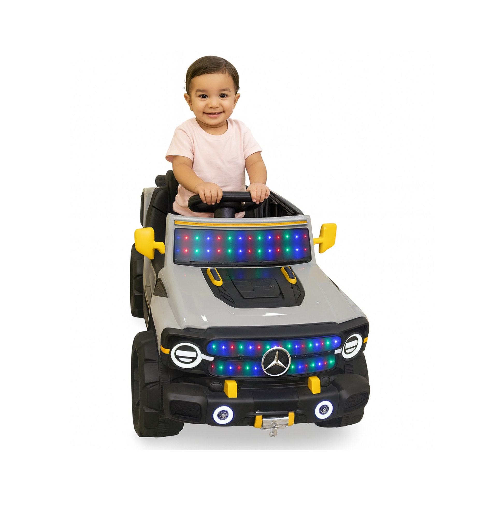 Keppz Kids Electric Ride-On Jeep Car with LED Lights, Music & Remote Control  Dual Seat 12V Battery Powered SUV Toy. - Keppz