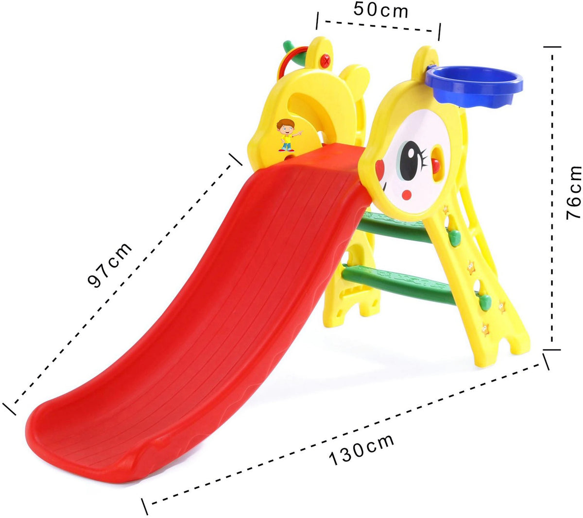 Keppz Kids Indoor Tower Slide for Toddlers with Wide Steps & Safe Design.