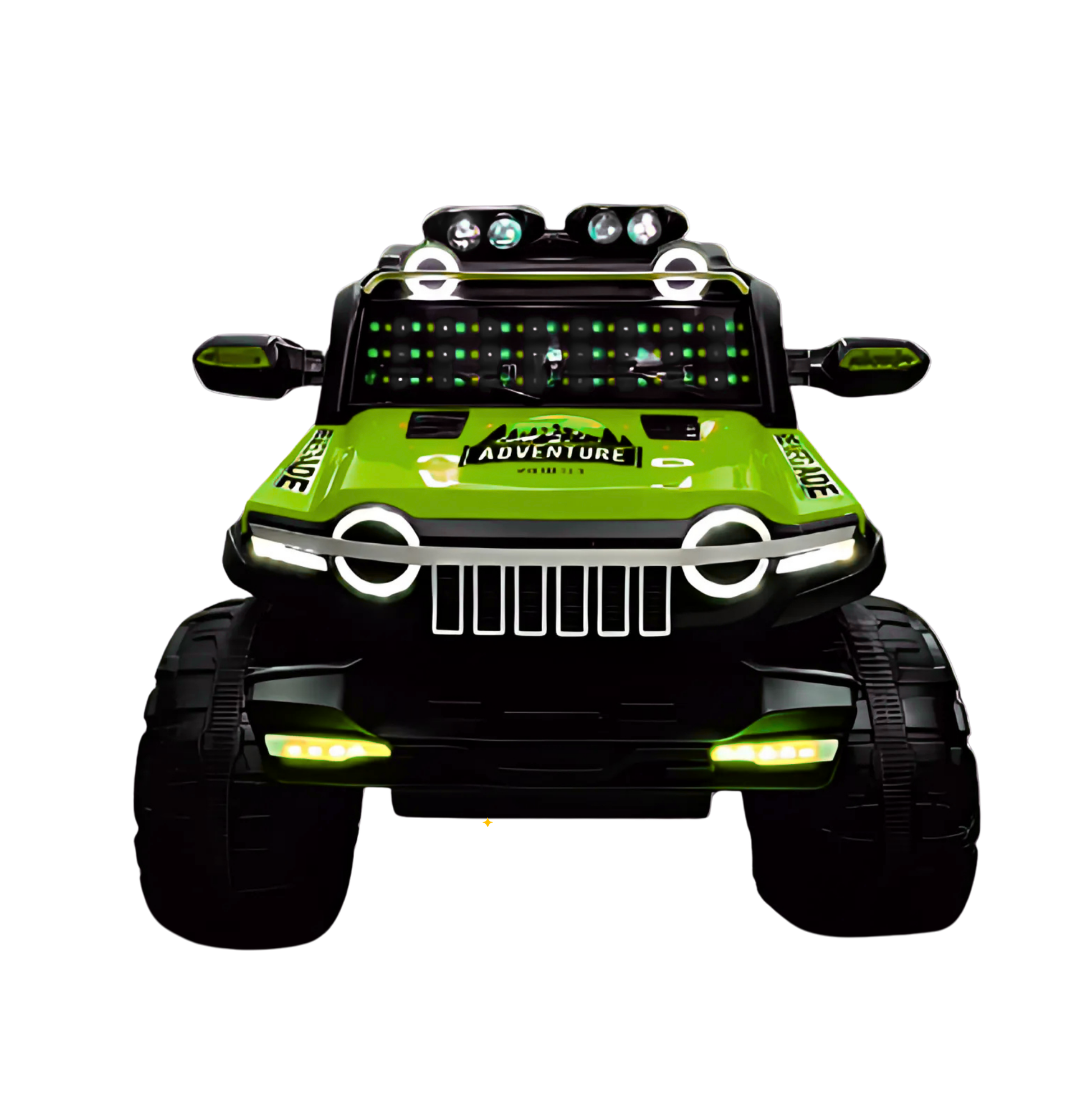 Keppz Kids Electric Ride-On Jeep  Red, 4-Wheel Off-Road Design - Keppz