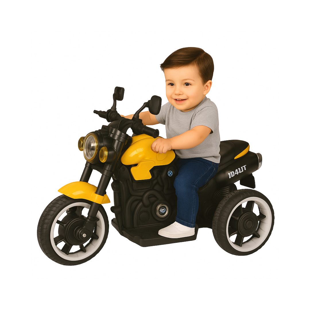 Keppz Modern EV Sport Bike for Kids with Bluetooth Music, Headlights, and Hand Accelerator. - Keppz
