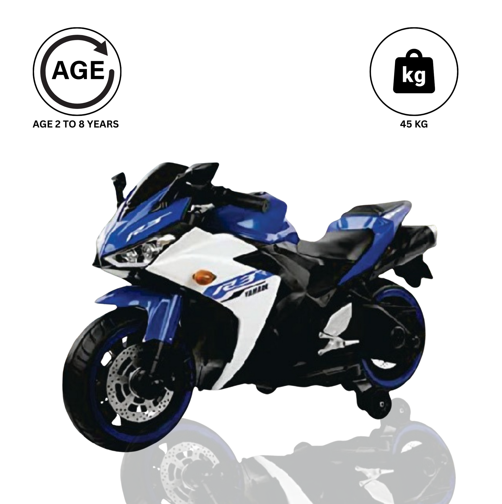 Keppz, Sports Ride-On Bike with Music, LED Lights, and Support Wheels  R3 Design. - Keppz