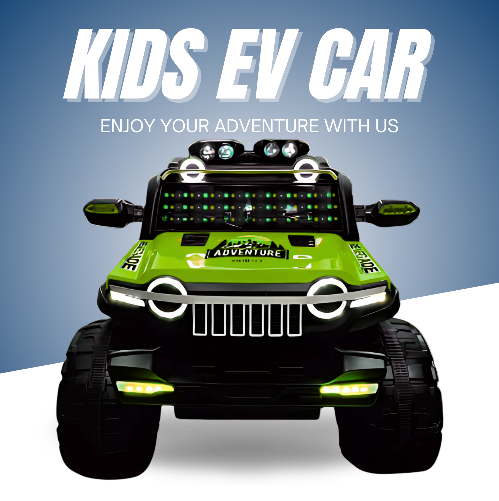 Keppz Kids Electric Ride-On Jeep  Red, 4-Wheel Off-Road Design - Keppz