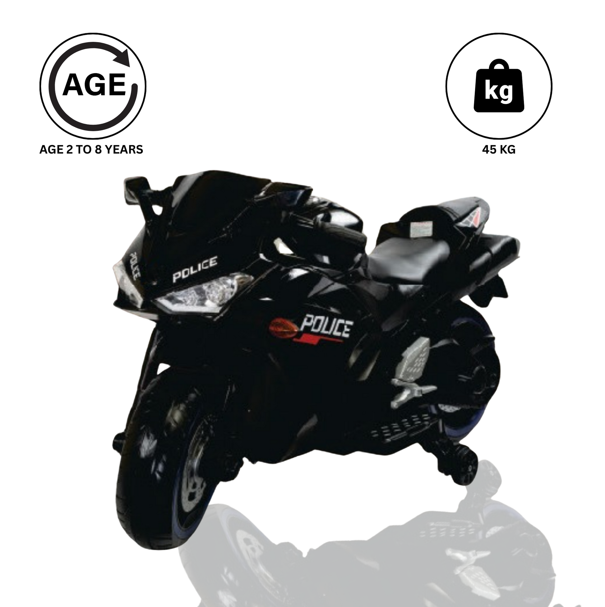 Keppz, Sports Ride-On Bike with Music, LED Lights, and Support Wheels  R3 Design. - Keppz
