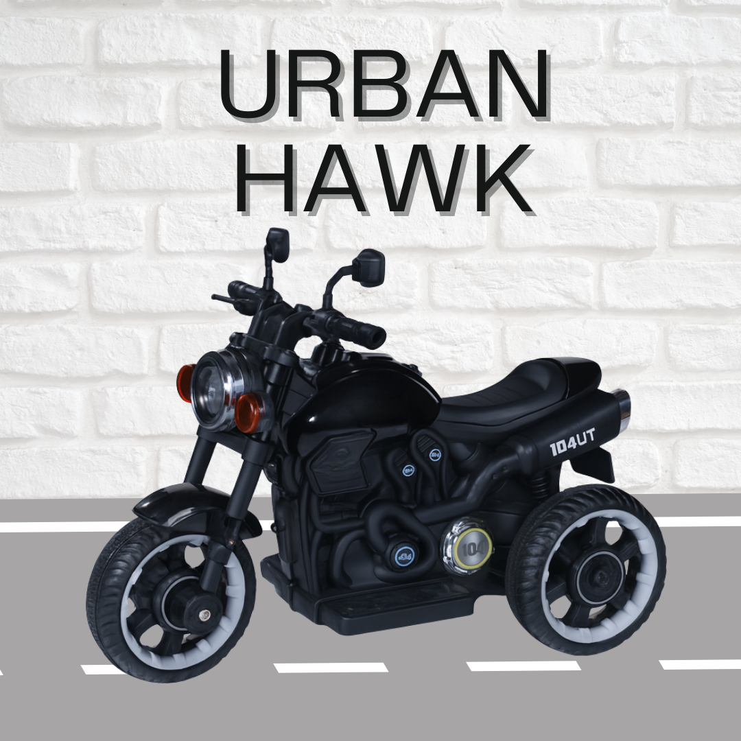 Keppz Electric Cartoon Ride-On Bike Red – Kids Toy with Music & Lights