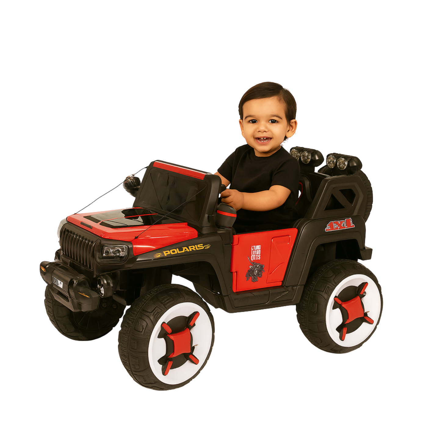 Keppz Polaris 4x4 Kids Ride-On Jeep with LED Lights, Music, and Rechargeable Battery. - Keppz