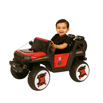 Keppz Polaris 4x4 Kids Ride-On Jeep with LED Lights, Music, and Rechargeable Battery. - Keppz