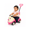 Keppz Piggy Push Ride-On Car for Kids with Handle Foot-to-Floor Car with Safety Guard Rail