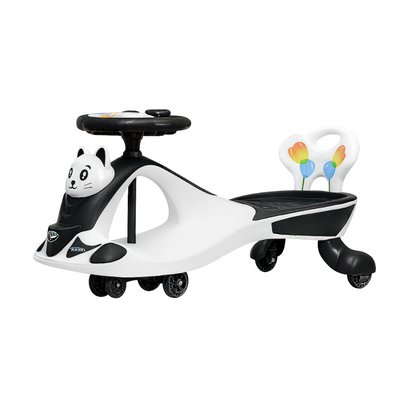 Keppz Kitty Twist & Swing Car Ride-On for Kids Push and Pedal-Free Ride with Steering Wheel. - Keppz