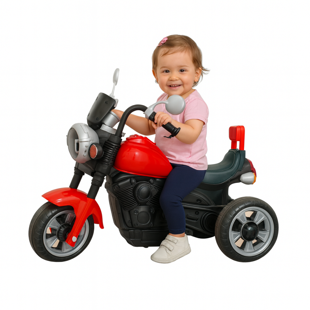 Keppz Harley-Style Electric Ride-On Bike – 3-Wheeler for Kids