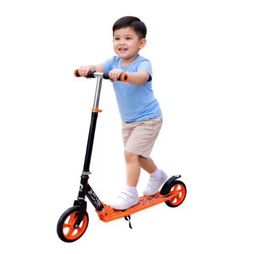 Keppz Kids Kick Scooter with Adjustable Handle, Soundless Tyres & Side Stand.