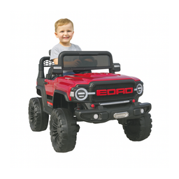 Keppz Red EORD Electric Ride-On Jeep for Kids  Dual Motor, LED Lights, Music System. - Keppz