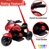 Keppz Electric Cartoon Ride-On Bike for Kids  Red with Music, Lights & Stickers. - Keppz