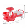 Keppz Kids Ride-On Swing Car with Steering Wheel, Storage & Backrest Handle.