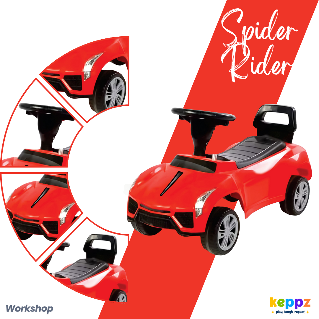 Keppz Red Battery Ride-On Sports Bike – Kids Trike with Lights & Music