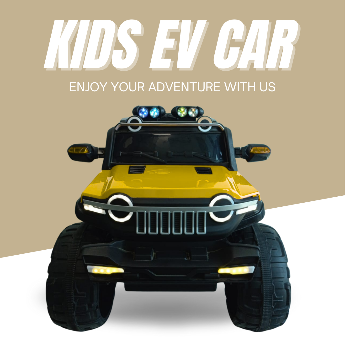Keppz Kids Electric Ride-On Jeep  Red, 4-Wheel Off-Road Design - Keppz