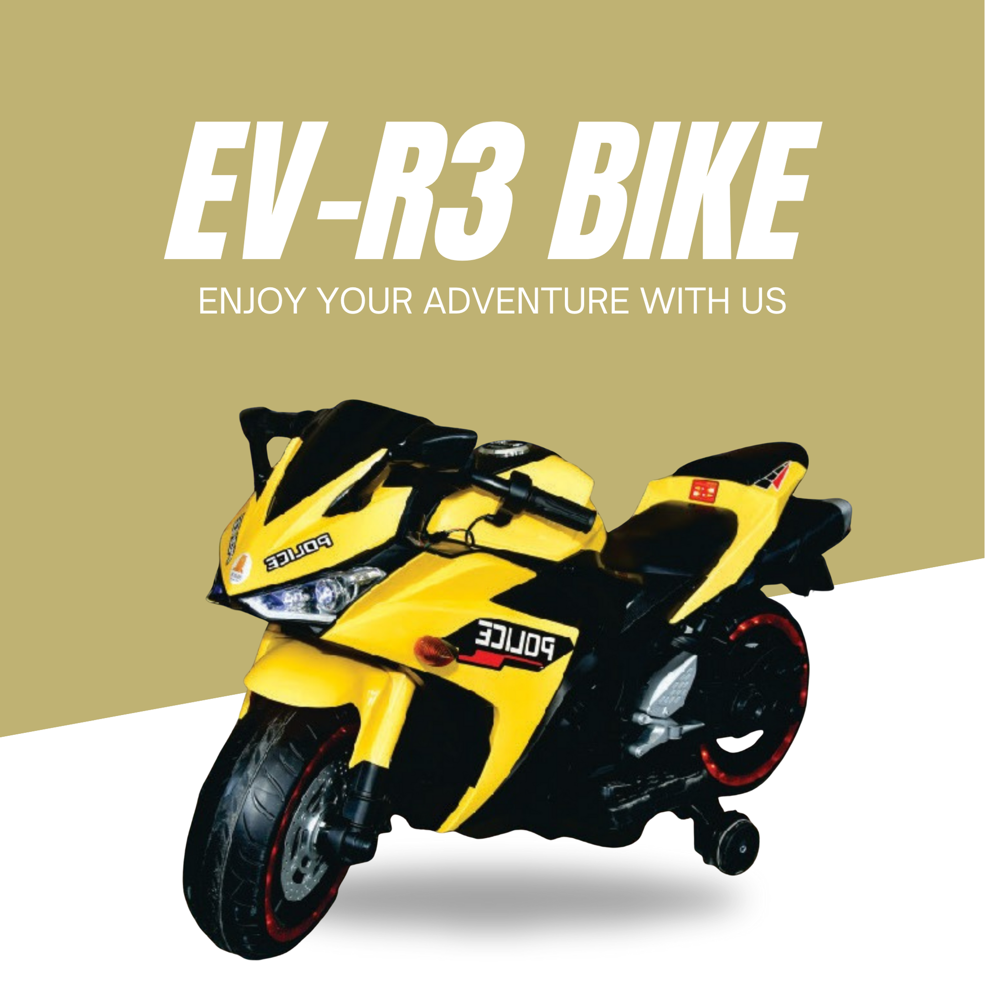 Keppz, Sports Ride-On Bike with Music, LED Lights, and Support Wheels  R3 Design. - Keppz