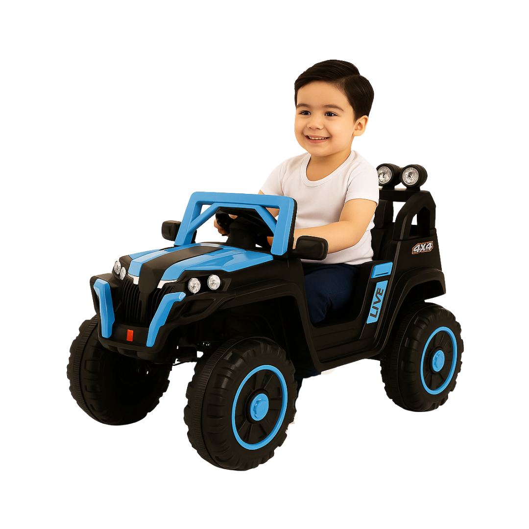 Keppz 4x4 Graffiti-Style Ride-On Jeep for Kids  Dual Motor, LED Lights, Music & Remote Control. - Keppz