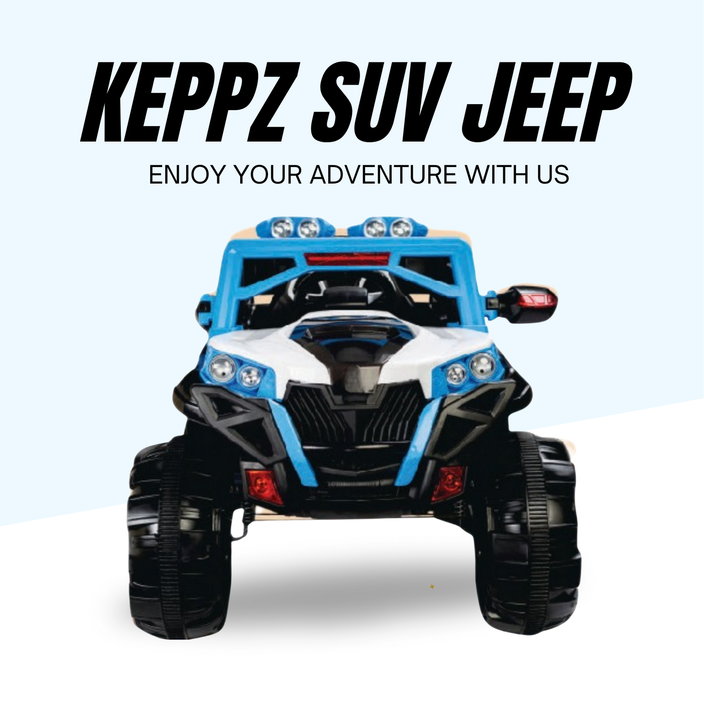 Keppz 4x4 Graffiti-Style Ride-On Jeep for Kids  Dual Motor, LED Lights, Music & Remote Control. - Keppz