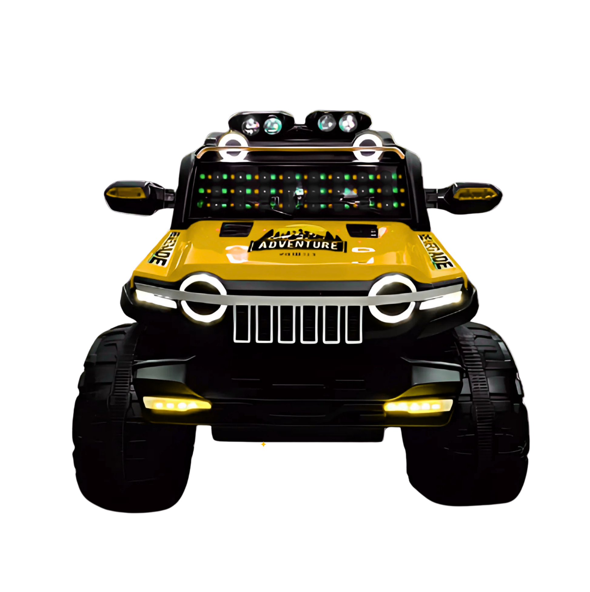 Keppz Kids Electric Ride-On Jeep  Red, 4-Wheel Off-Road Design - Keppz
