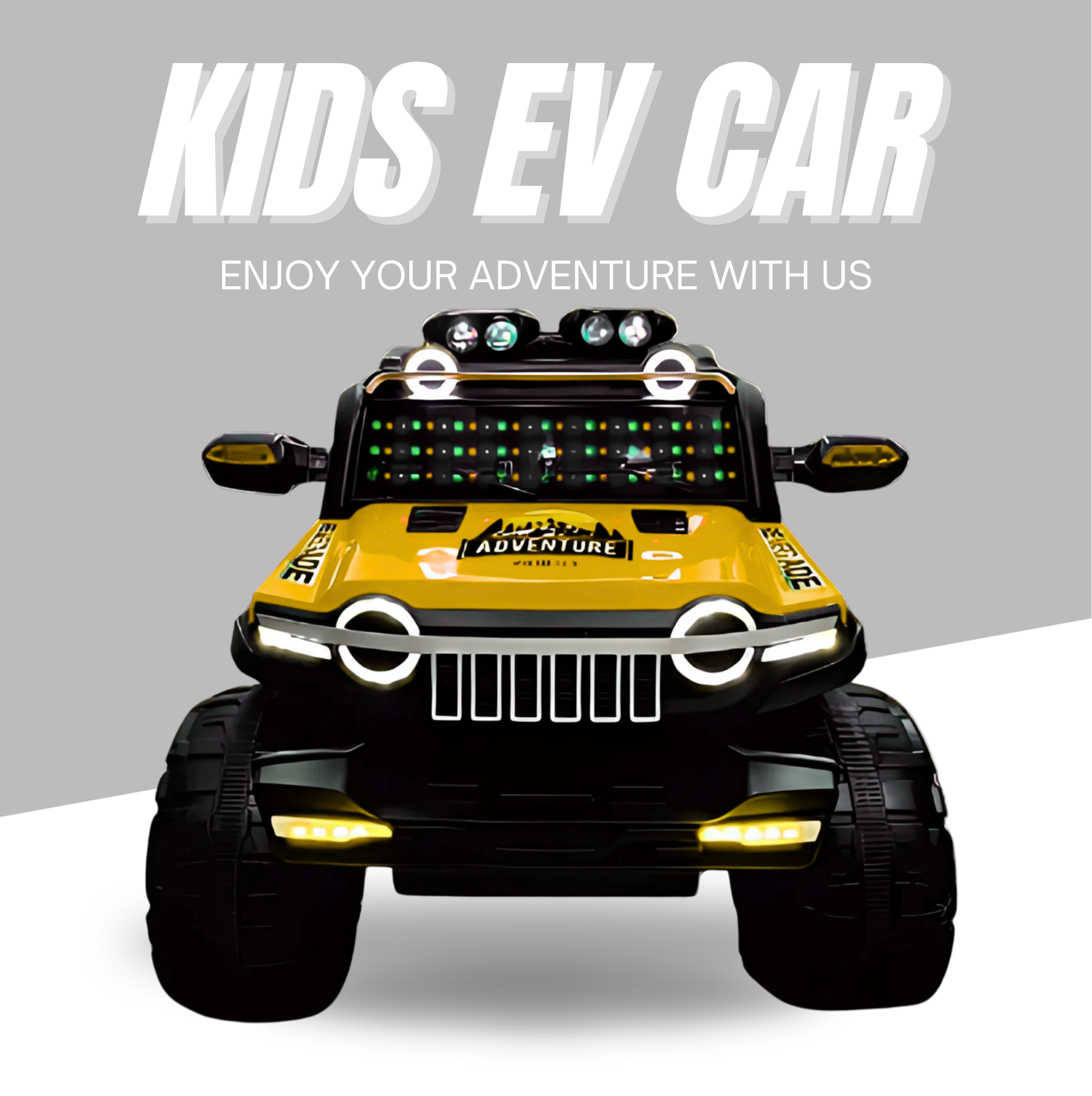 Keppz Kids Electric Ride-On Jeep  Red, 4-Wheel Off-Road Design - Keppz