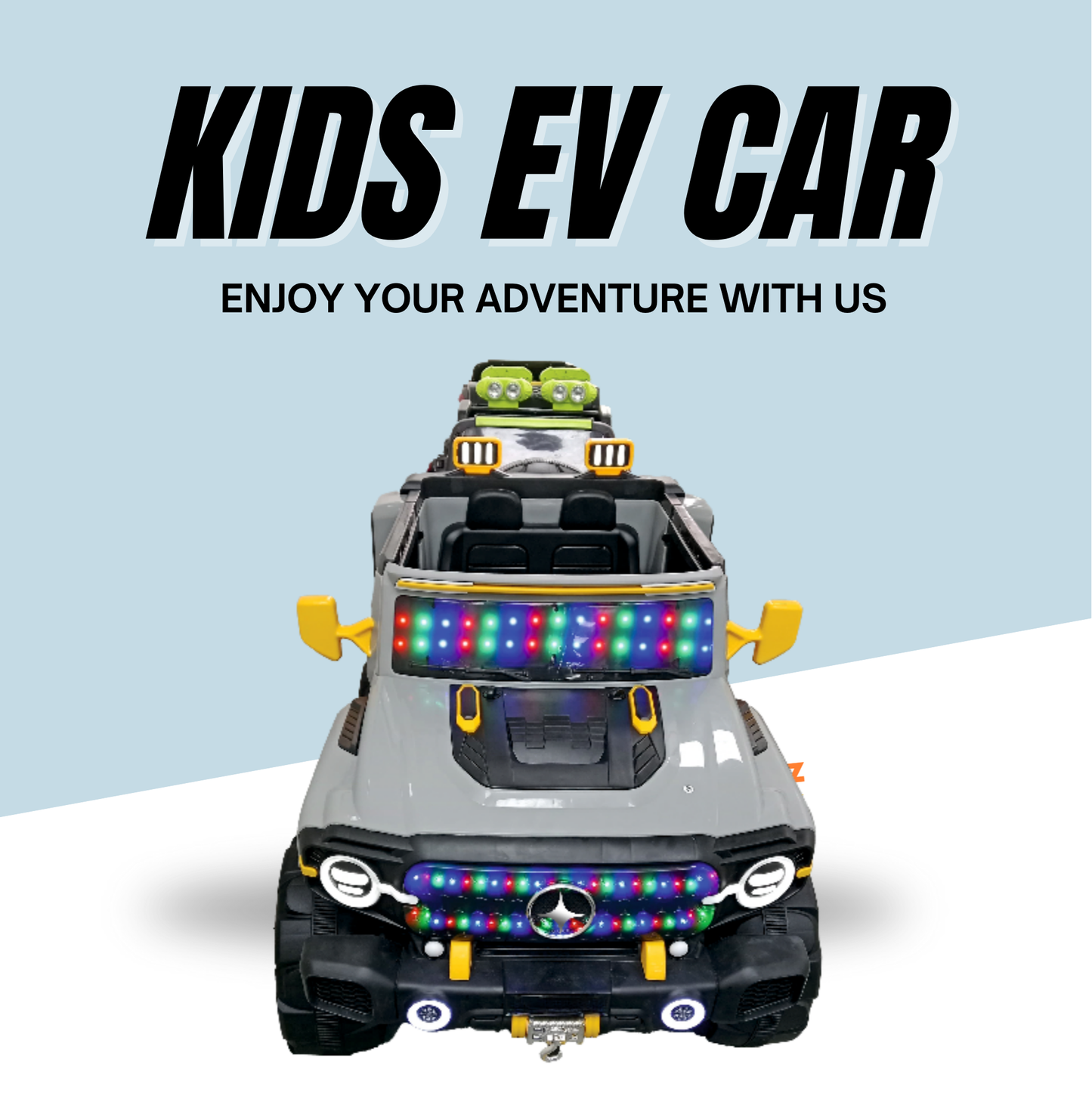 Keppz Kids Electric Ride-On Jeep Car with LED Lights, Music & Remote Control  Dual Seat 12V Battery Powered SUV Toy. - Keppz