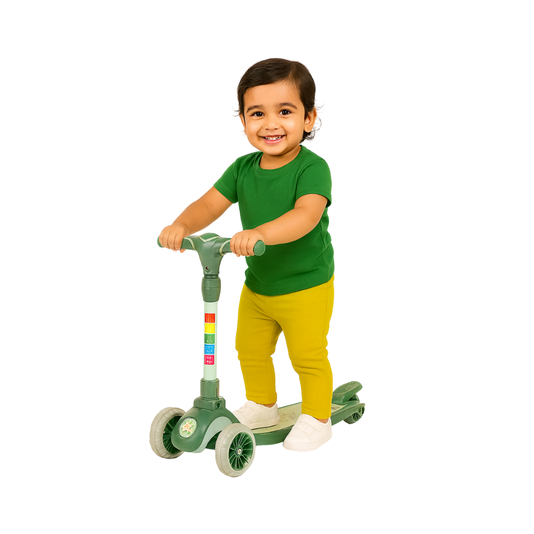 Keppz 3-Wheel Kick Scooter for Kids with Adjustable Handle & LED Wheels. - Keppz