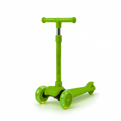 Keppz Kids 3-Wheel LED Scooter with Adjustable Height, Anti-Rust Aluminium Handle, and Brake Pedal. - Keppz