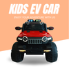 Keppz Kids Electric Ride-On Jeep  Red, 4-Wheel Off-Road Design - Keppz