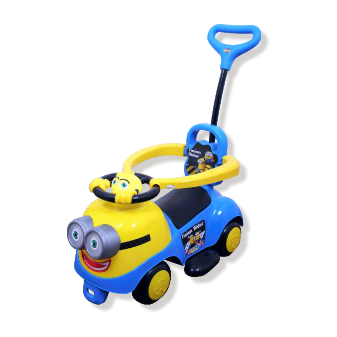 Keppz Piggy Push Ride-On Car for Kids with Handle   & Cream Foot-to-Floor Car with Safety Guard Rail - Keppz