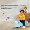Keppz Musical Twist & Swing Car Ride-On for Kids Push and Pedal-Free Ride with Steering Wheel.