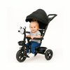 Keppz 4-in-1 Baby Tricycle with Headlight, Canopy, Safety Harness, and Push Handle.