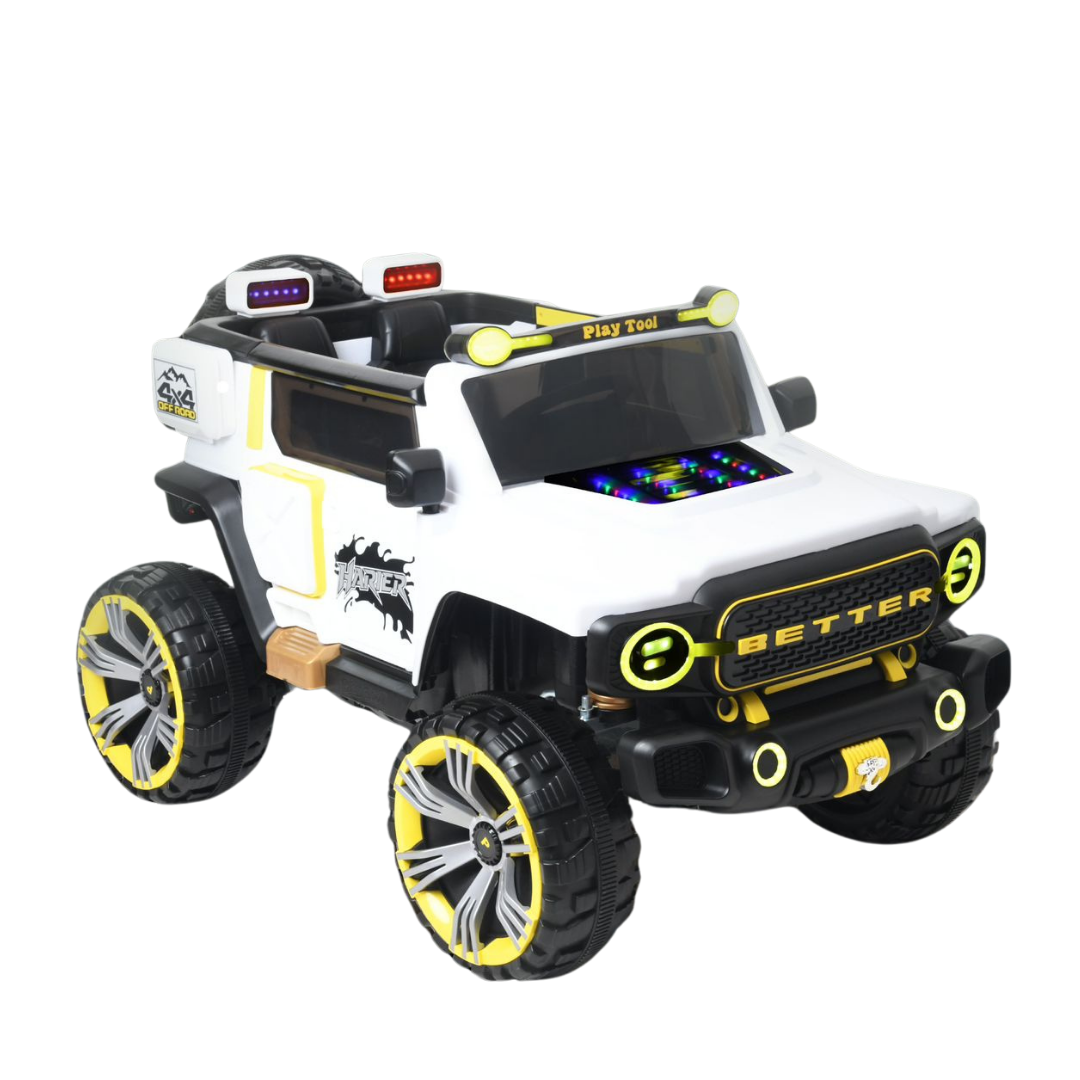 Keppz Harrier 4x4 Battery Operated Ride-On Jeep for Kids with LED Lights & Music