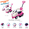 Keppz Piggy Push Ride-On Car for Kids with Handle Foot-to-Floor Car with Safety Guard Rail