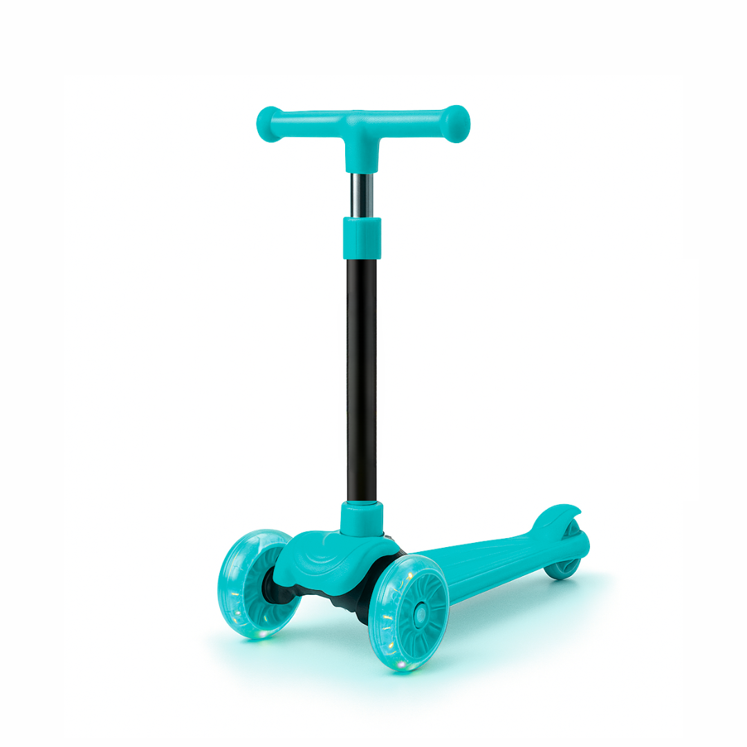 Keppz Kids 3-Wheel LED Scooter with Adjustable Height, Anti-Rust Aluminium Handle, and Brake Pedal. - Keppz