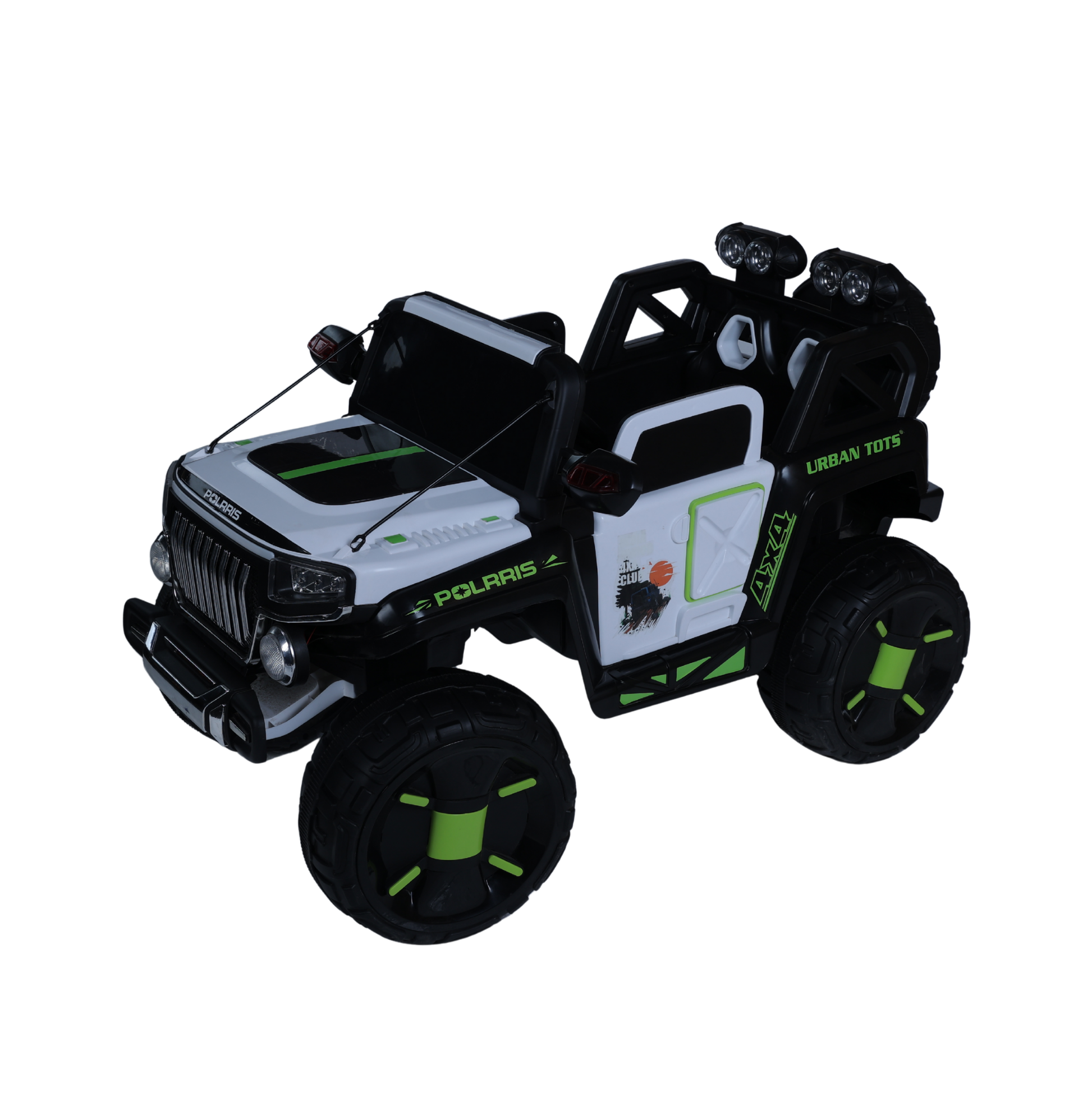 Keppz Polaris 4x4 Kids Ride-On Jeep with LED Lights, Music, and Rechargeable Battery. - Keppz