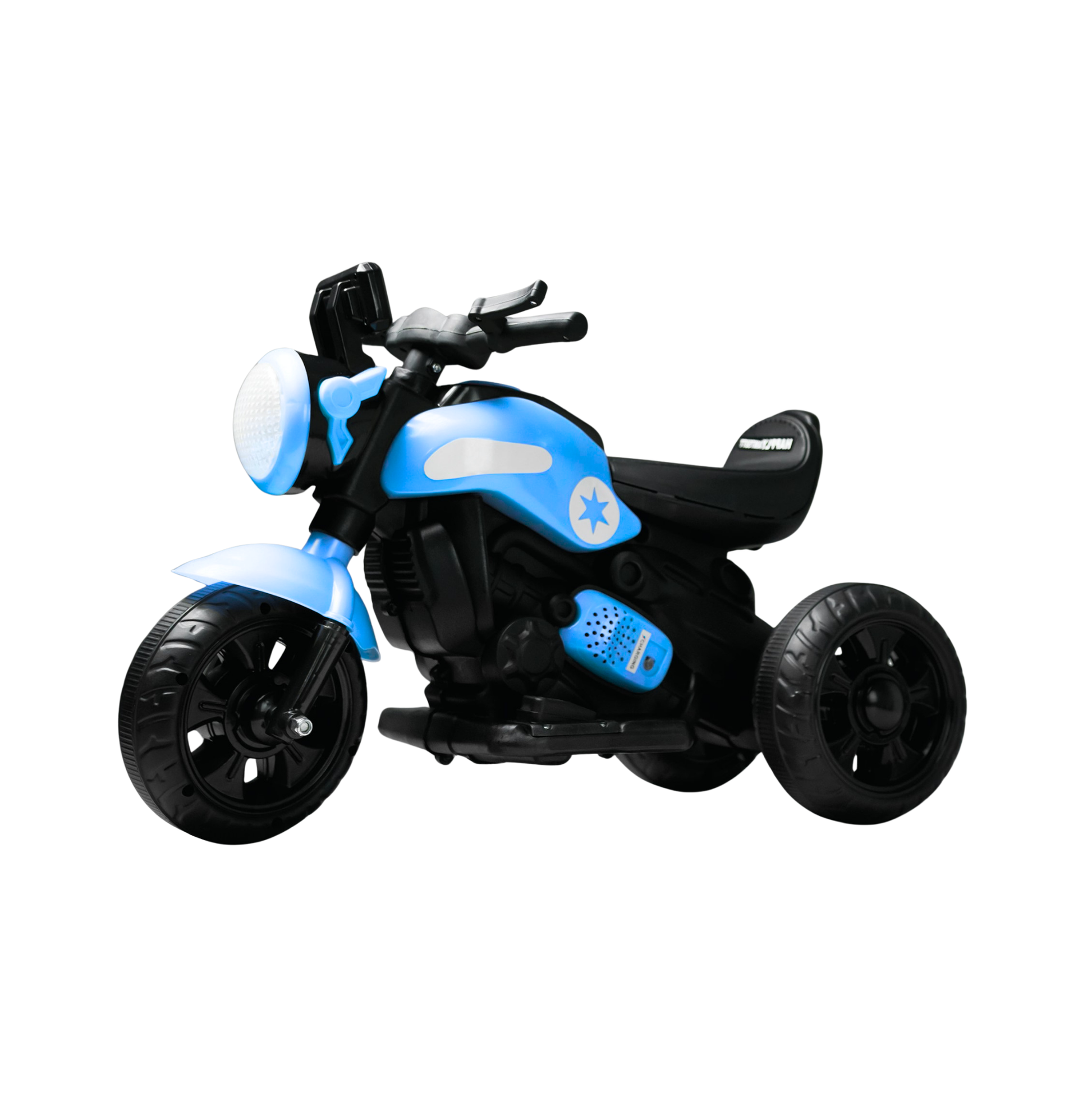 Keppz Yellow Battery Operated Ride-On Bike for Kids  With Headlight, Music & 3-Wheel Support. - Keppz