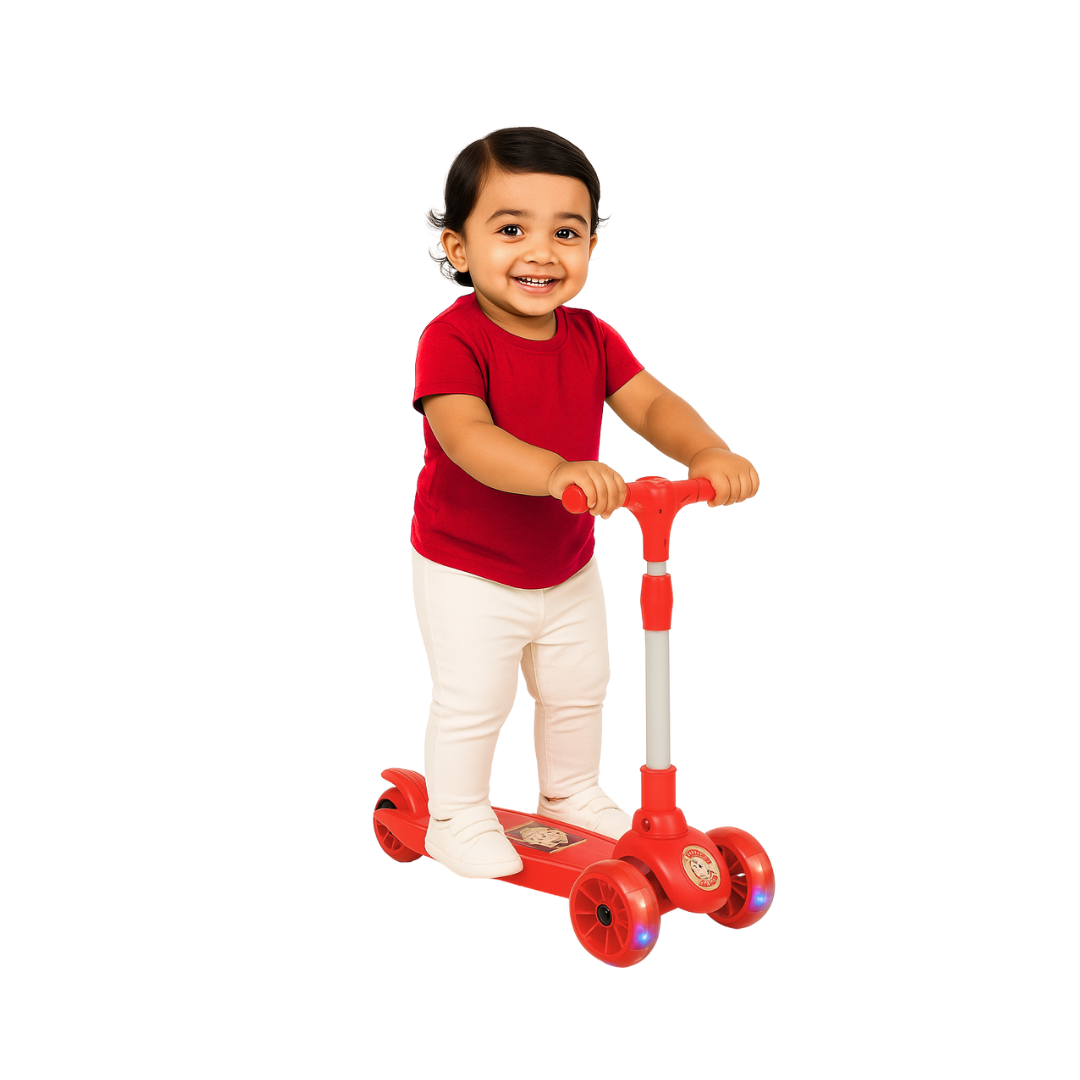 Keppz 3-Wheel Kick Scooter for Kids with Adjustable Handle & LED Wheels. - Keppz
