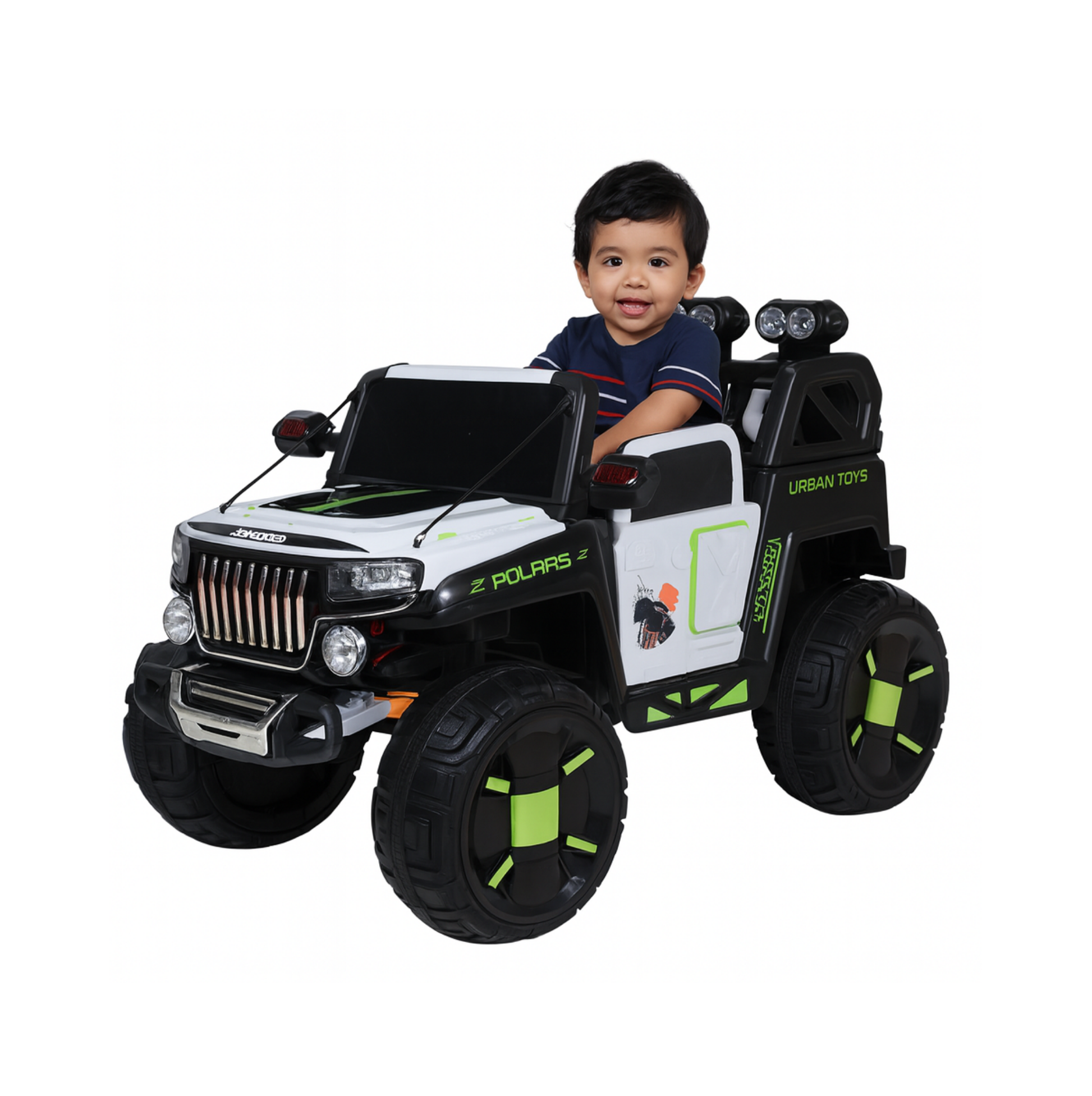 Keppz Polaris 4x4 Kids Ride-On Jeep with LED Lights, Music, and Rechargeable Battery. - Keppz