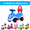 Keppz Musical Push Ride-On Car for Kids Foot-to-Floor Car with Steering Wheel & Backrest.