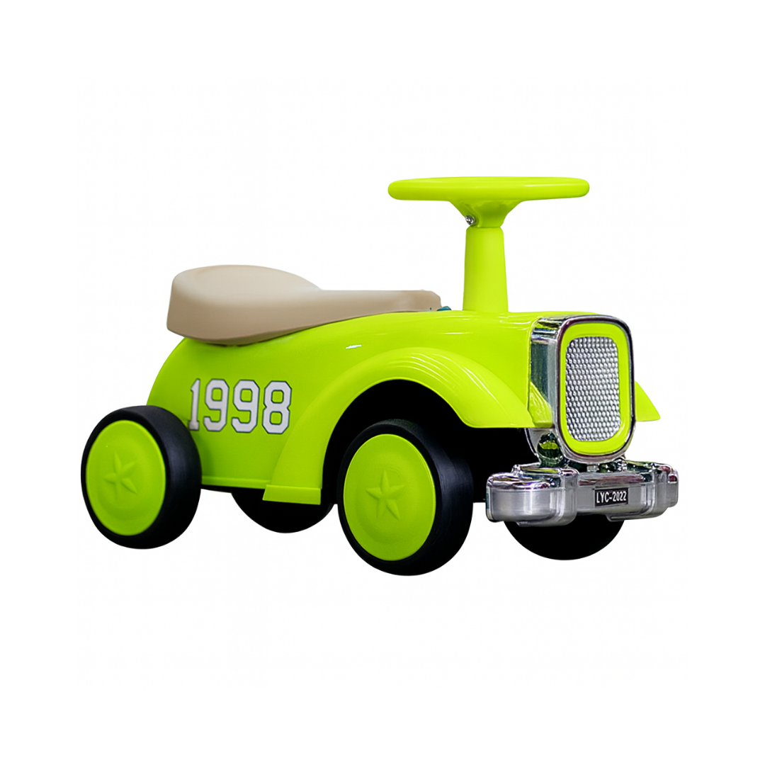 Keppz Vintage Ride-On Push Car for Kids  Classic Cream with Chrome Grille & Smooth Steering. - Keppz