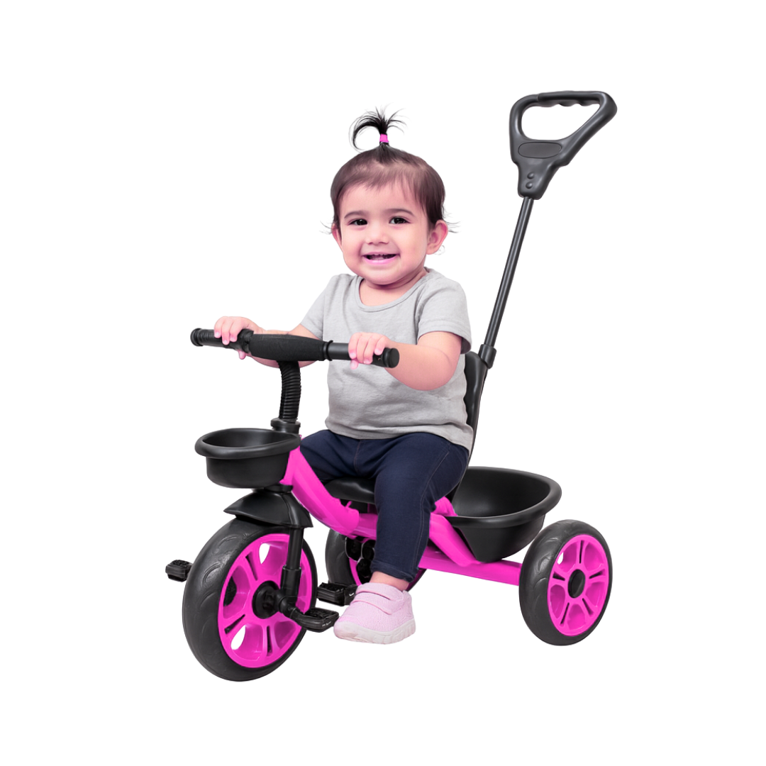 Keppz Lightweight Baby Tricycle with Push Handle and Storage Basket. - Keppz