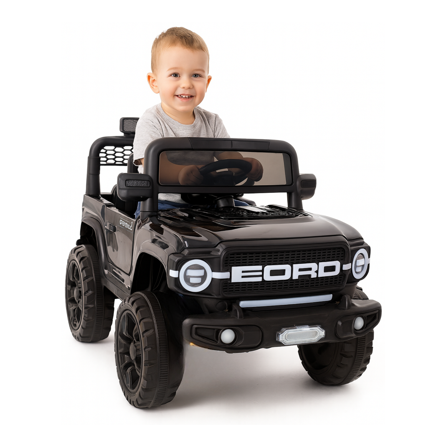 Keppz Red EORD Electric Ride-On Jeep for Kids  Dual Motor, LED Lights, Music System. - Keppz