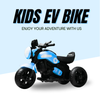 Keppz Yellow Battery Operated Ride-On Bike for Kids  With Headlight, Music & 3-Wheel Support. - Keppz