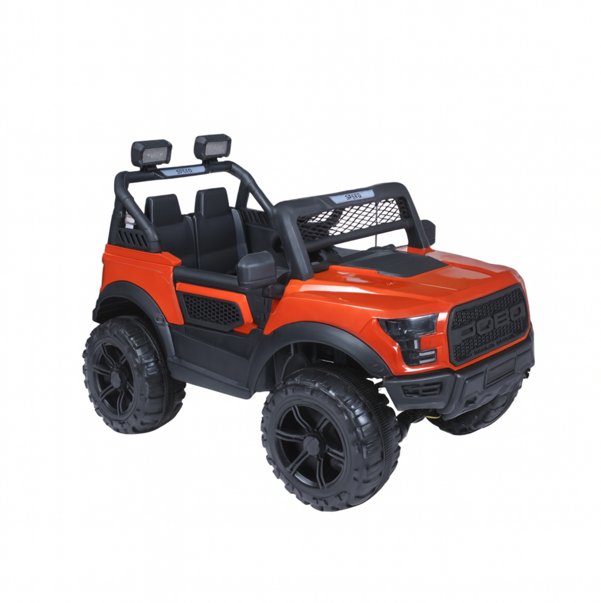 Keppz Black Jeep-Style Ride-On Car for Kids with Music, Lights, and Parental Remote Control - Keppz
