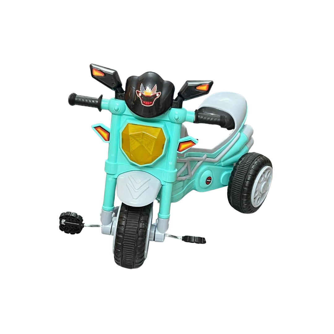 Keppz Kids Ride-On Motorcycle Bike with Pedals  Yellow & Black Tricycle for Boys & Girls