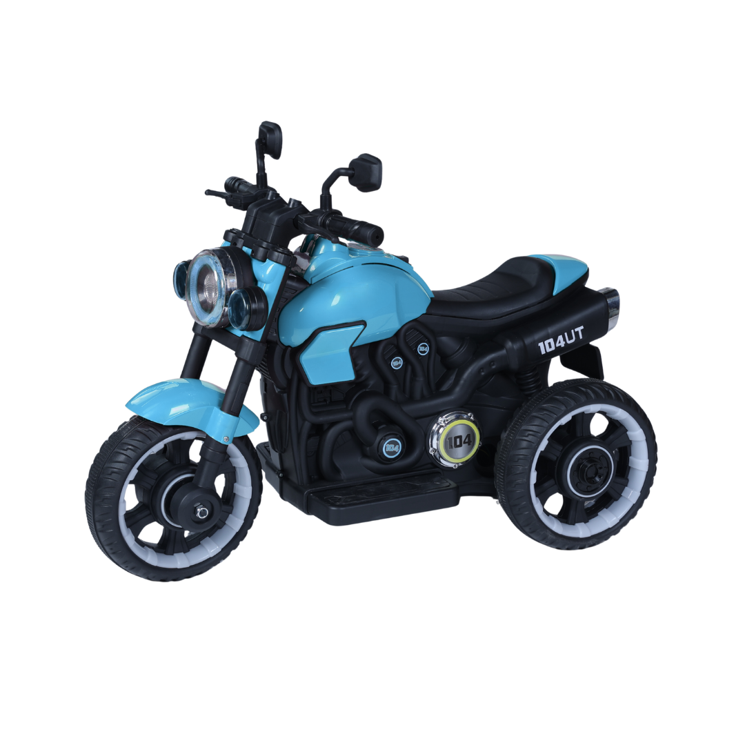 Keppz Modern EV Sport Bike for Kids with Bluetooth Music, Headlights, and Hand Accelerator. - Keppz